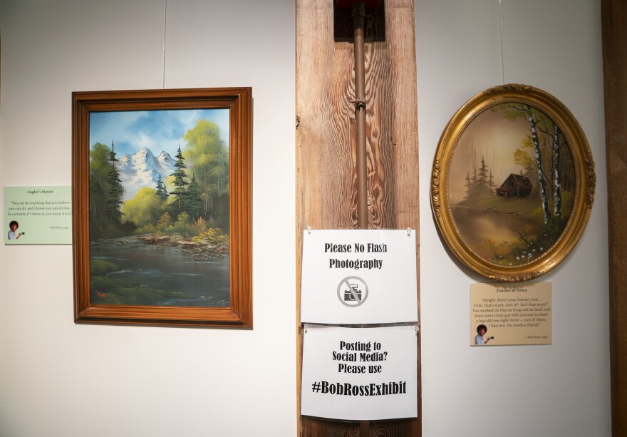 <em>Happy Accidents: An Exhibit of Bob Ross Paintings </em>will be on display the Franklin Parks Art Center, in Purcellville, Va., through Oct. 15.