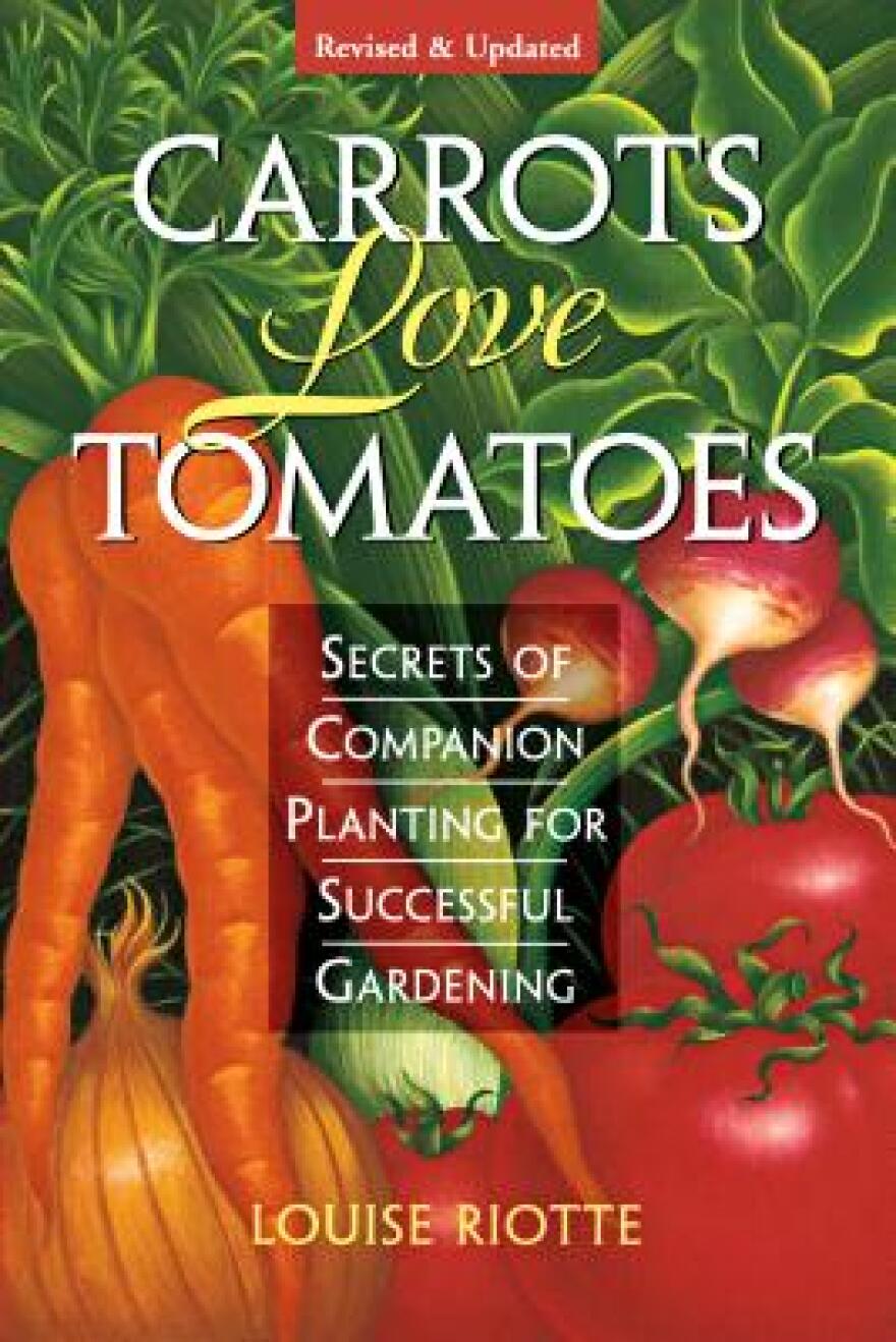 A book with carrots, radishes, onions and tomatoes on its cover