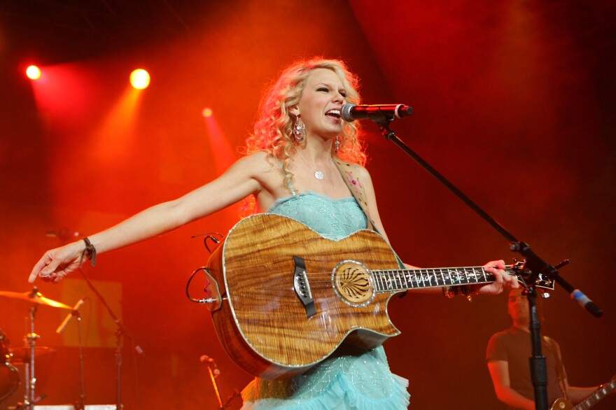 Taylor Swift performs in Las Vegas on May 14, 2007.