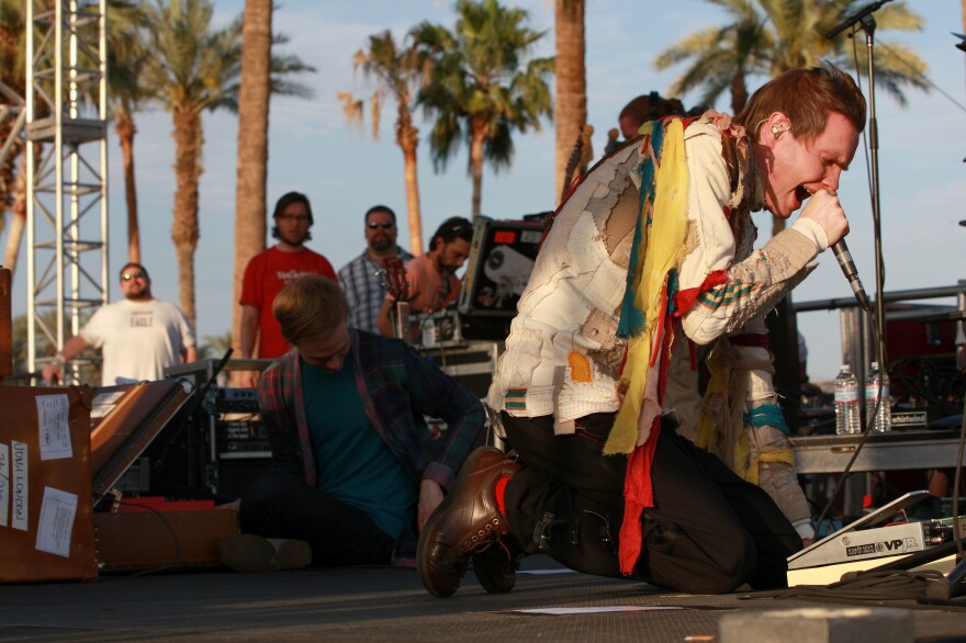 Jón Þór Birgisson of Jonsi performs during the Coachella Valley Music & Arts Festival on April 18, 2010.