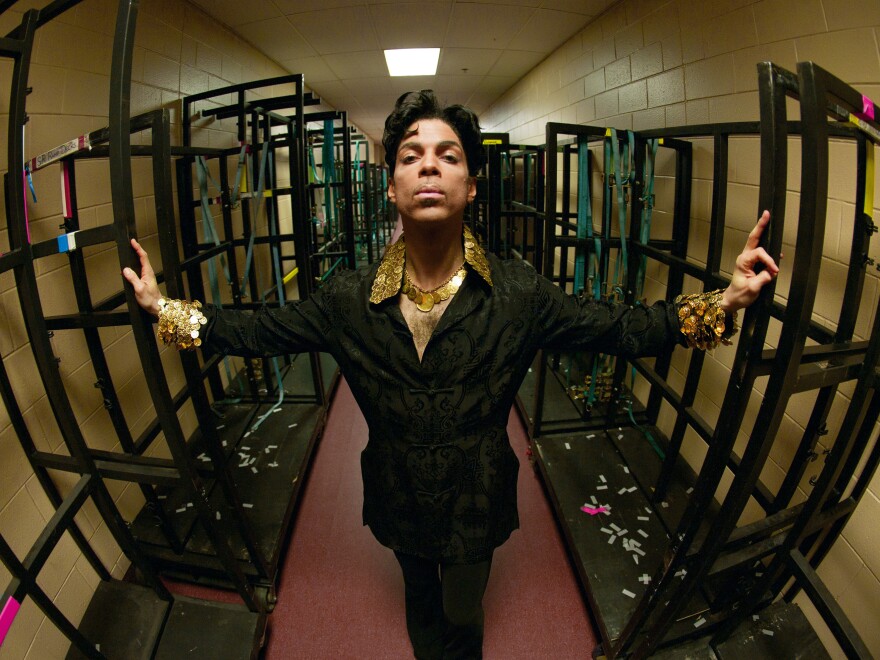 Backstage in Philadelphia, 2004. This shot was used to create the mural and cover for the album <em>Lotusflow3r</em>.