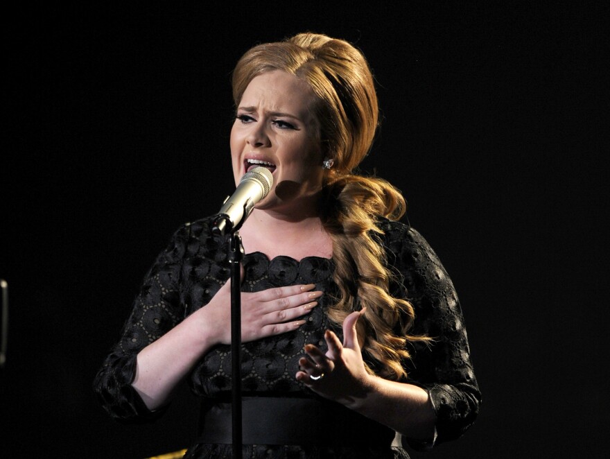 Adele performs during the MTV Video Music Awards at Nokia Theatre L.A. Live on Aug. 28, 2011 in Los Angeles.