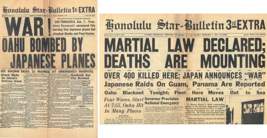 The Honolulu Star Bulletin from December 7, 1941.