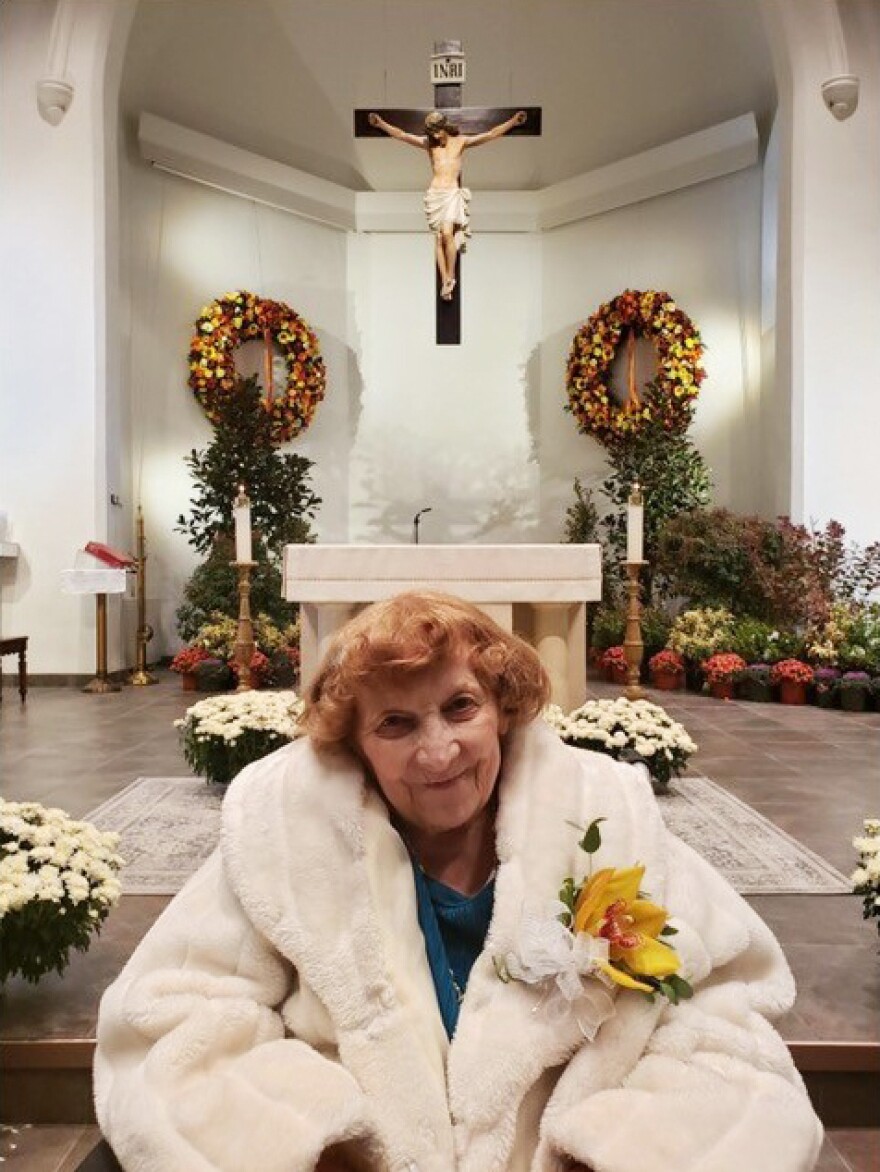 Annette Kociolek, pictured last year, was a fireball who loved brooches, beads, barrettes and living at St. Joe's. "The nuns spoke Polish to her," one of her daughters said.