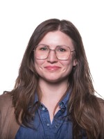 A headshot of Evans