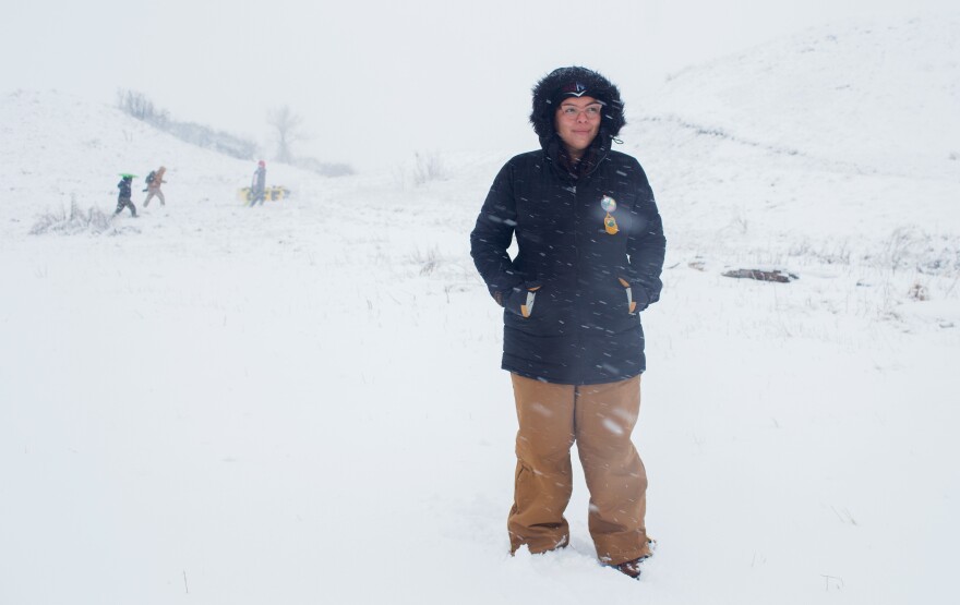 Eryn Wise, 26, is a member of the Jicarilla Apache Nation and Laguna Pueblo nation in New Mexico. She is the media liaison at International Indigenous Youth Council and media coordinator at Sacred Stone Camp.