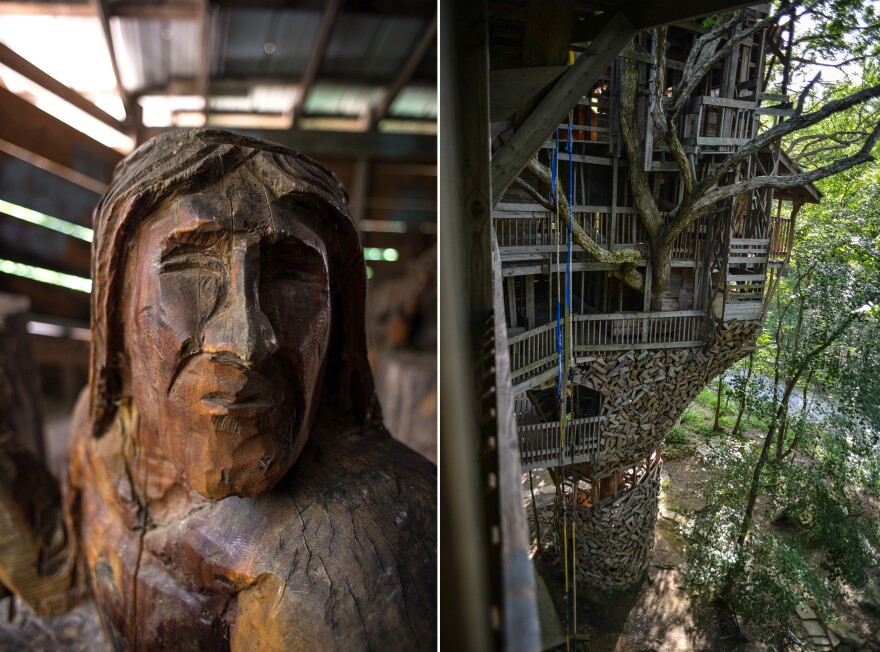 People came from near and far to visit the treehouse, which some said was the world's largest.