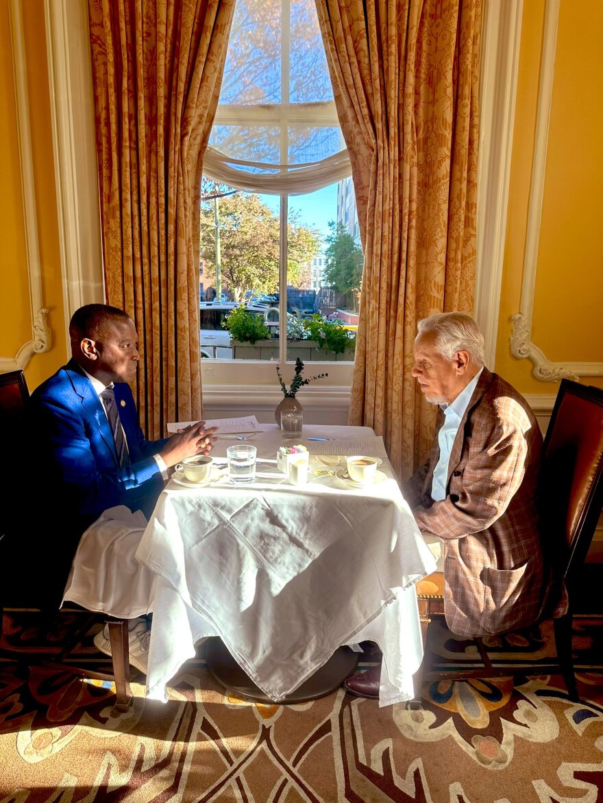 Leader Scott and Wilder have lunch