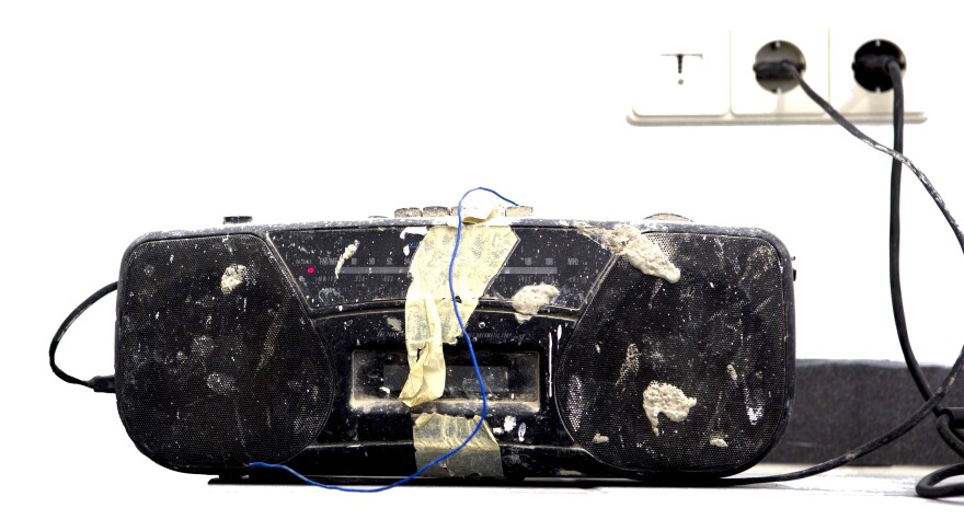Boombox, well-loved.