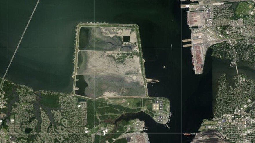 aerial view of the Craney Island Dredged Material Management Area