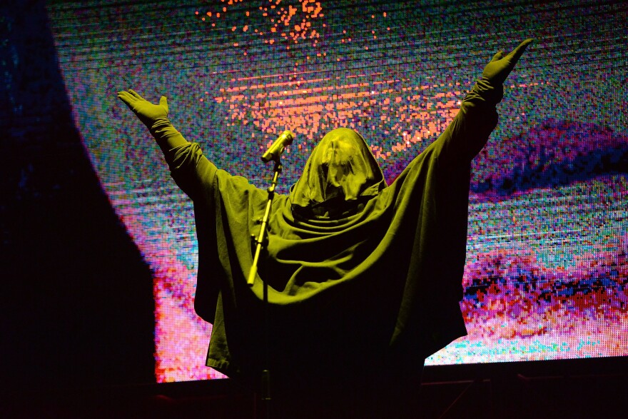 Anohni performs during the FYF Festival at Los Angeles Sports Arena on Aug., 28, 2016.
