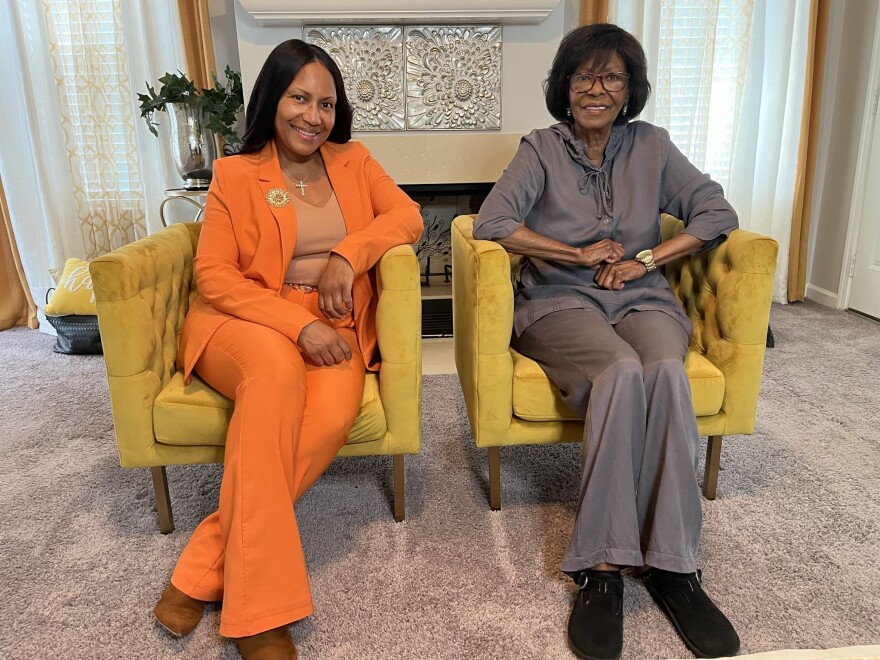 Rochelle Malone, left, and Creola Lucas Gaston, say AG Gaston worked hard to improve the lives of Black residents in Birmingham during segregation.