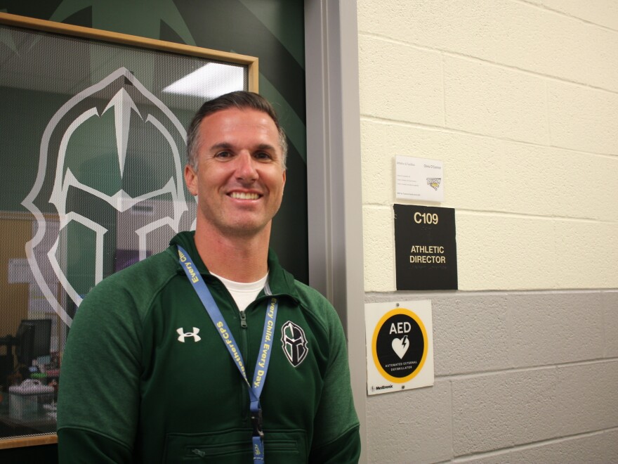 Chris O'Connor leads athletics at Tuscarora High. He says it's important to let kids try a variety of sport. His own kids,  a seventh-grader and a fourth-grader, both do three sports so "they can figure out what they like," he says.