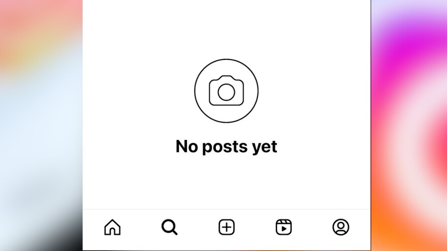 An Instagram page where the user has hidden their entire photo grid. The trend is being led by younger members increasingly concerned for their privacy.