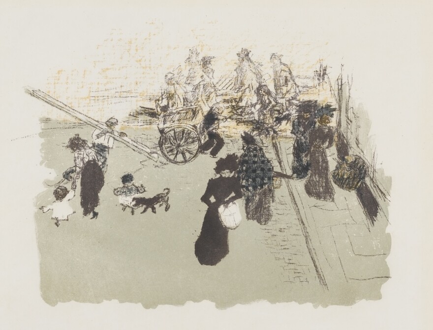 Pierre Bonnard's 1899 lithograph<em> Street Corner</em> from the portfolio <em>Some Aspects of Life in Paris</em>