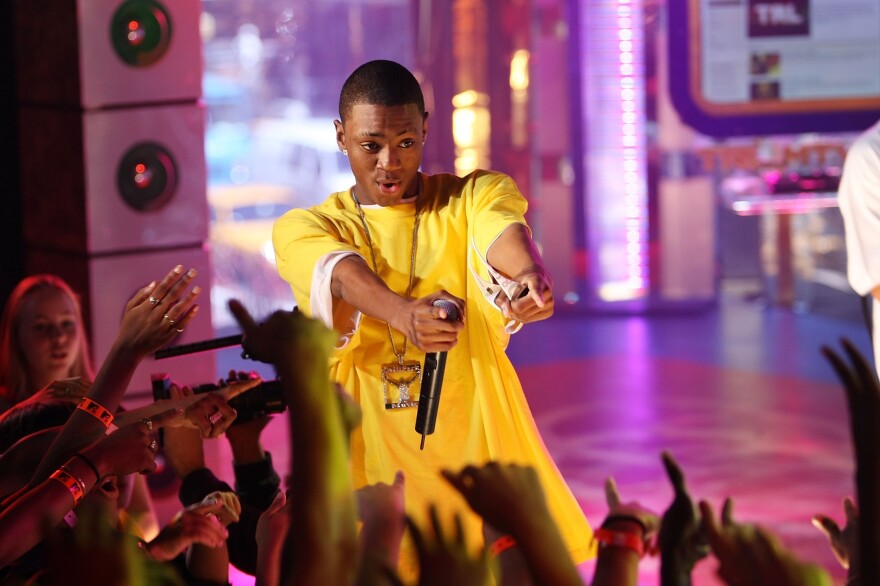Soulja Boy performs onstage during MTV's Total Request Live on Aug. 27, 2007 in New York City.