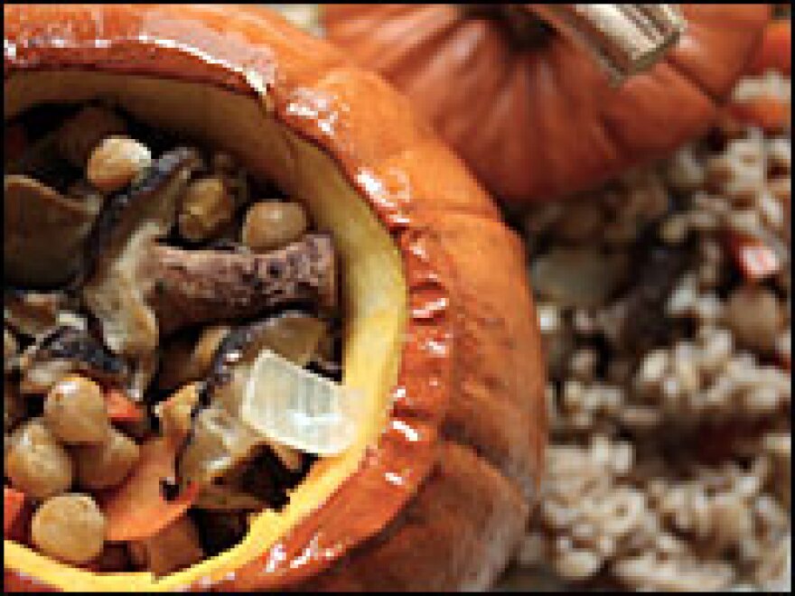 Baked Pumpkin With Root Vegetable Stew