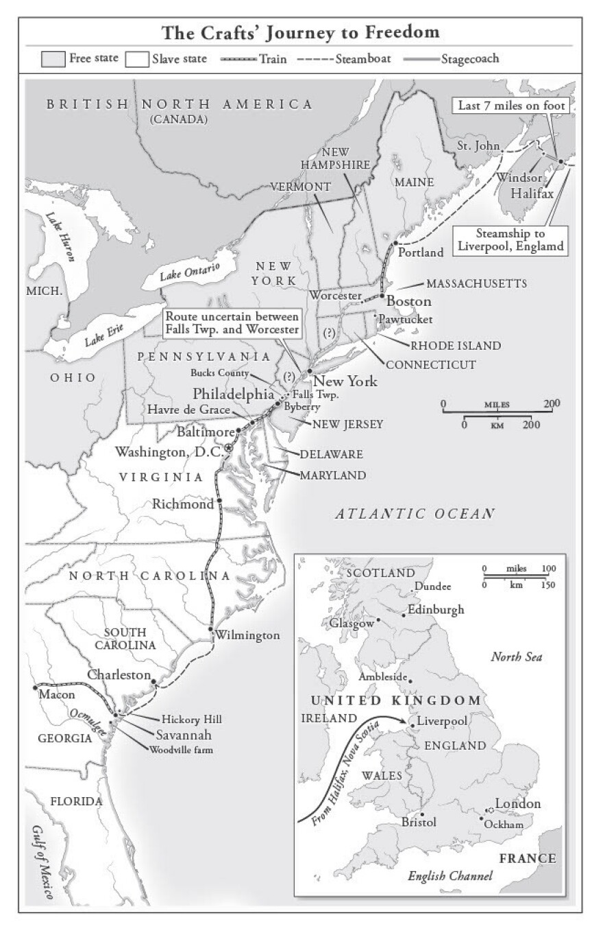 The Crafts' journey to freedom began when they fled their home in Macon, Georgia, in December 1848.
