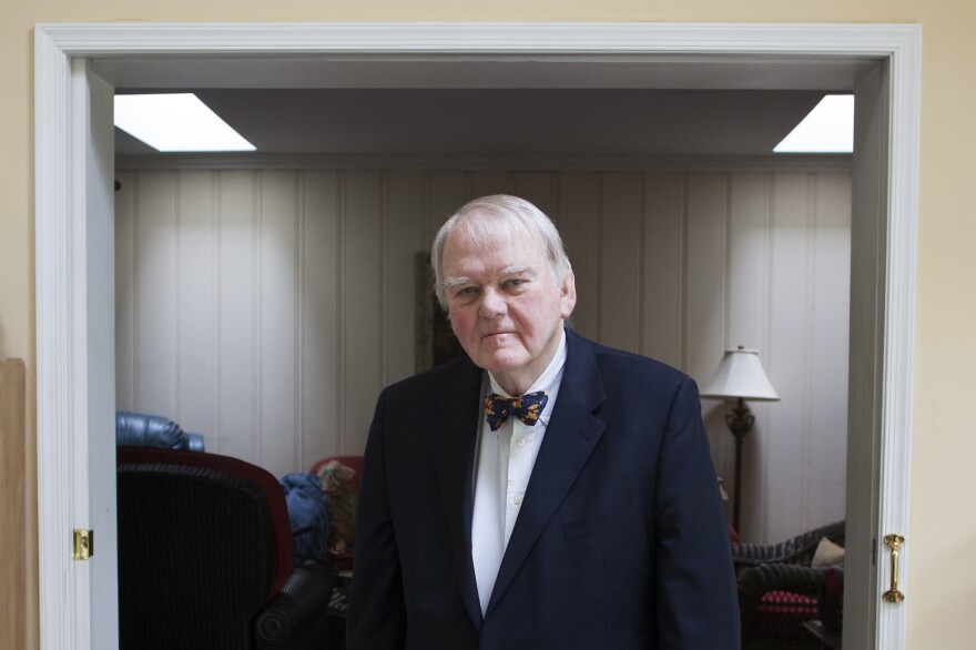 Hunter, shown at his home in Arlington, Va., says the National Flood Insurance Program doesn't charge homeowners enough in premiums to adequately fund itself.