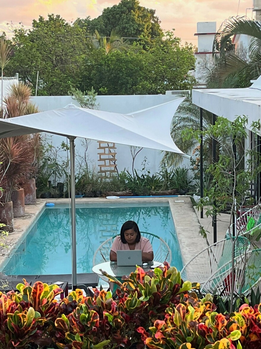 Benny Etienne, who works for Ground Control based out of Airbnb's Montreal office, spent much of the winter and spring in Mexico. "The change of scenery has a huge impact on your mental health," she says.